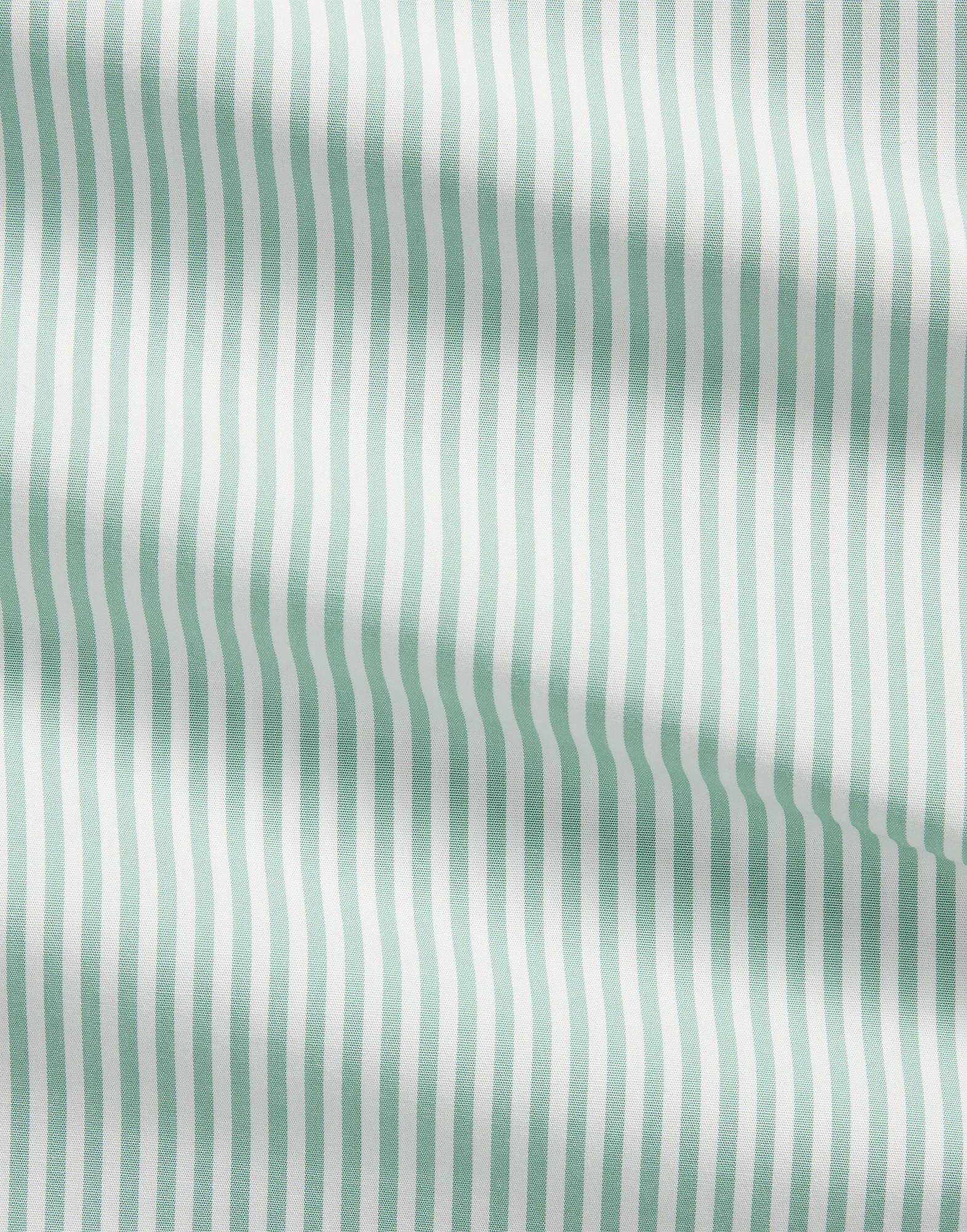 Custom Fit Striped Stretch Poplin Shirt