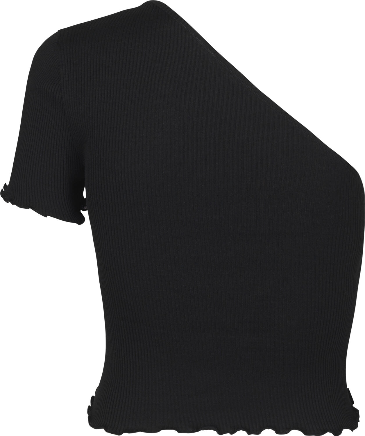 Silk t-shirt short asymetric ss