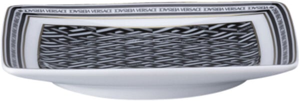 Bowl 12cm sq. flat, Signature Black, La Greca