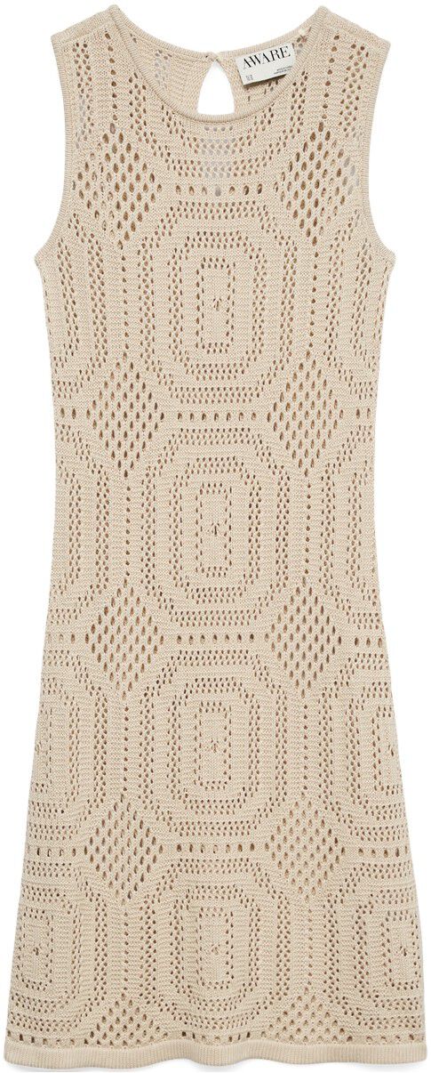 Awbaylee Sl O-Neck Short Crochet Dress