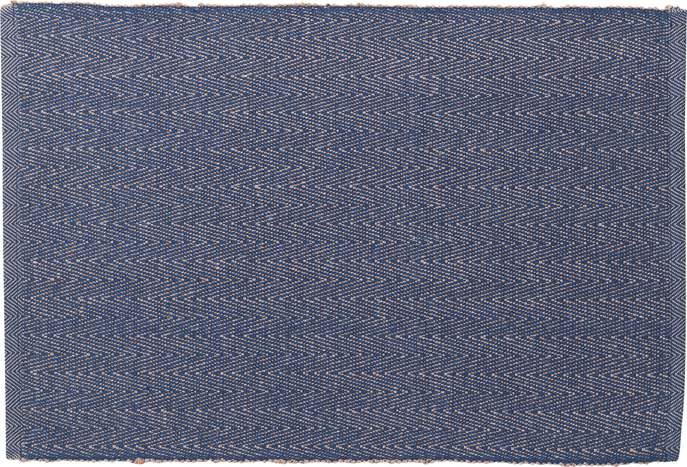 Herringbone D&aelig;kkeserviet 43x30 cm bl&aring; 82% bomuld recycled, 1