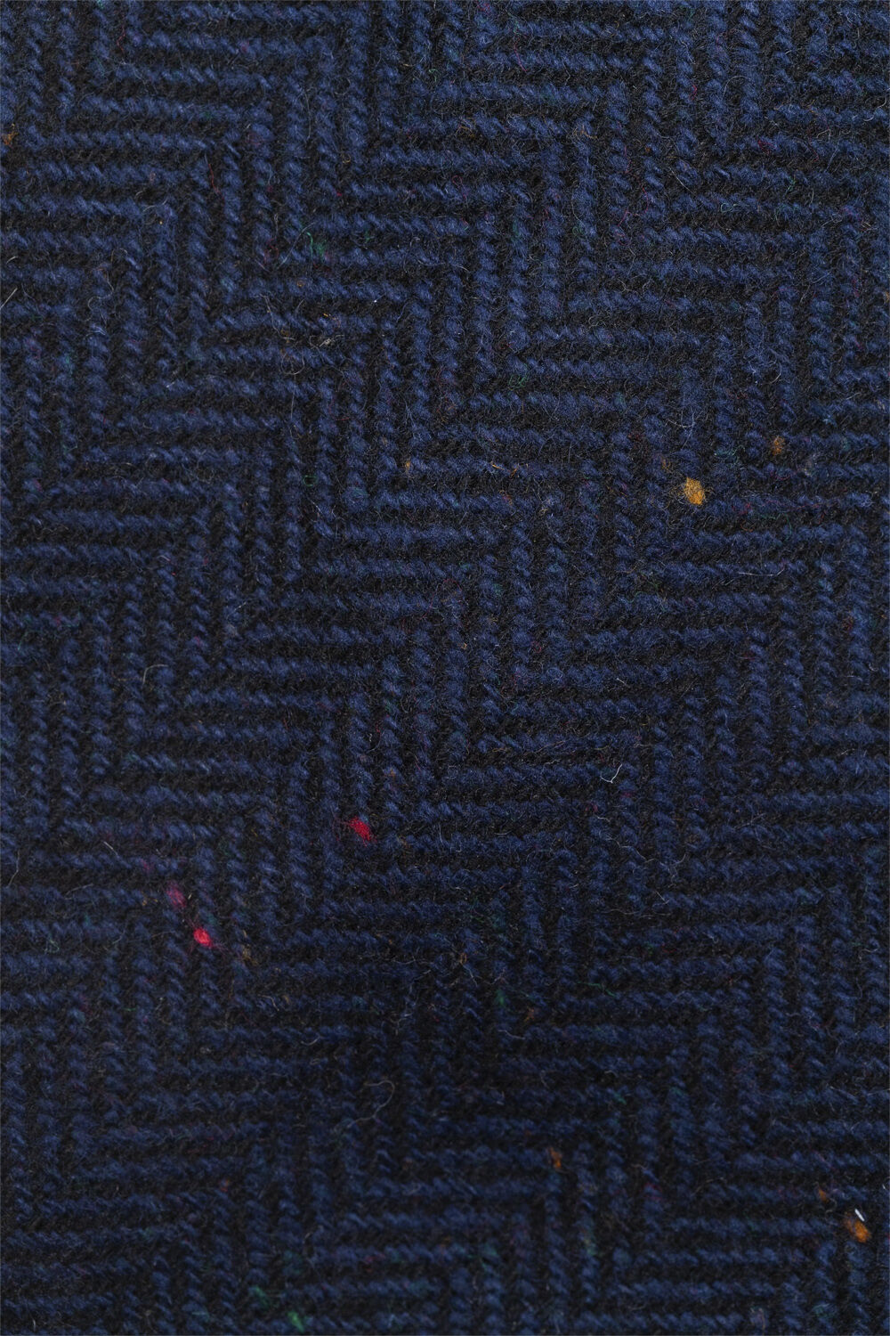 Navy Herringbone Wool Tie