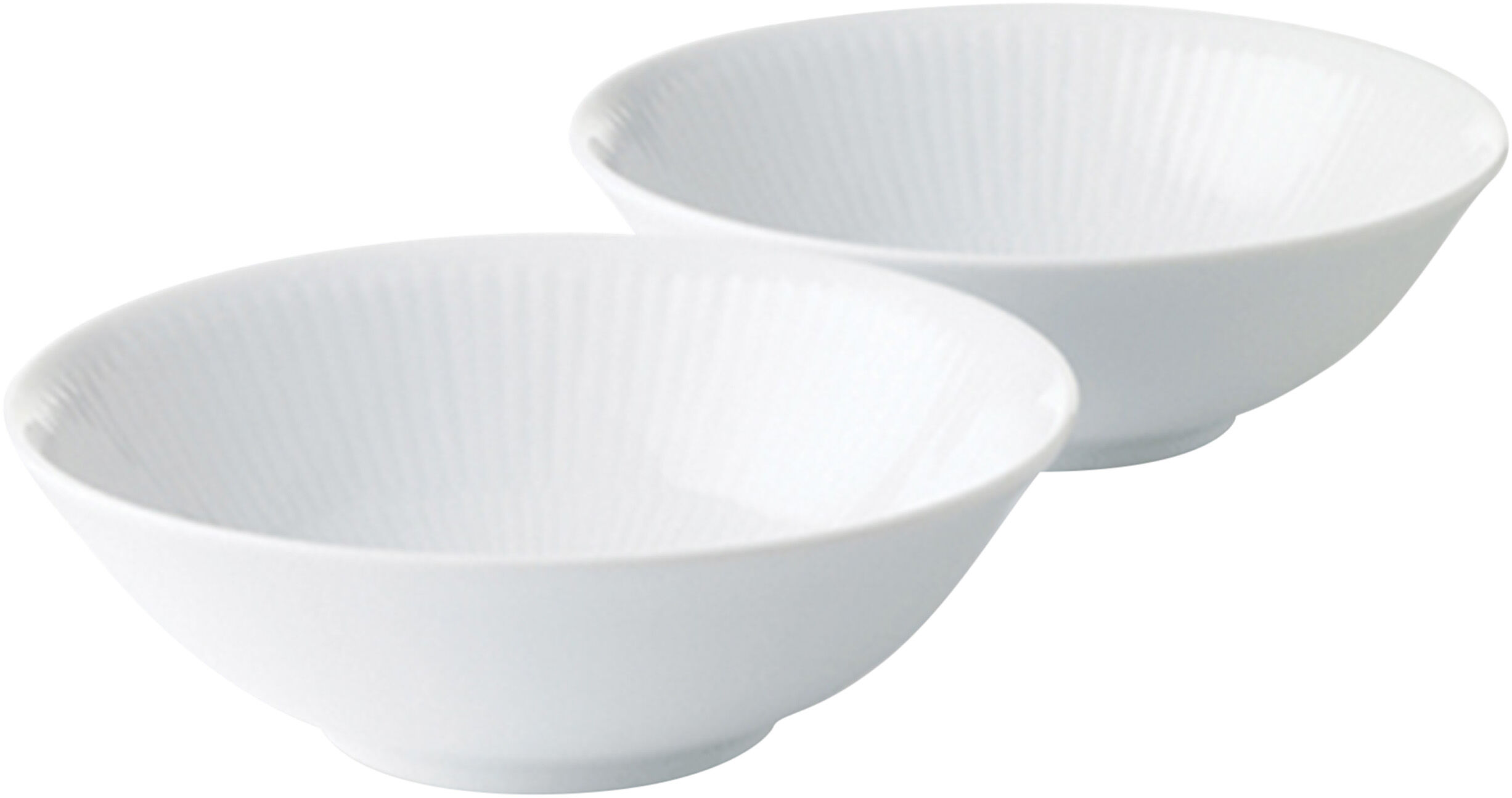 Hvid Riflet 35 cl. sk&aring;le 2 stk.