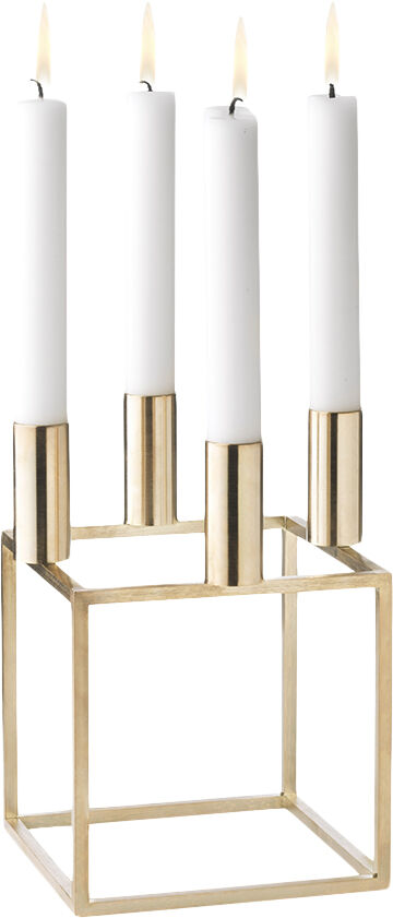 Kubus 4, Candle Holder, Gold-plated