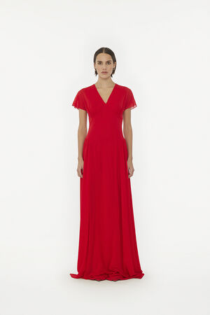 MAXI V-NECK DRESS