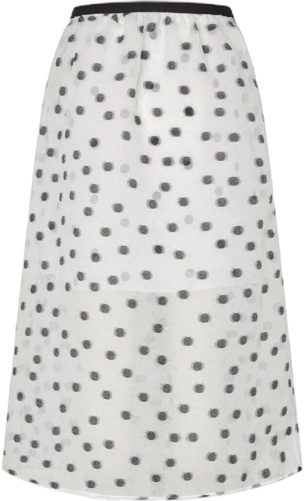 2460 Dotted Organza, Elasticated Waistband Midi Skirt