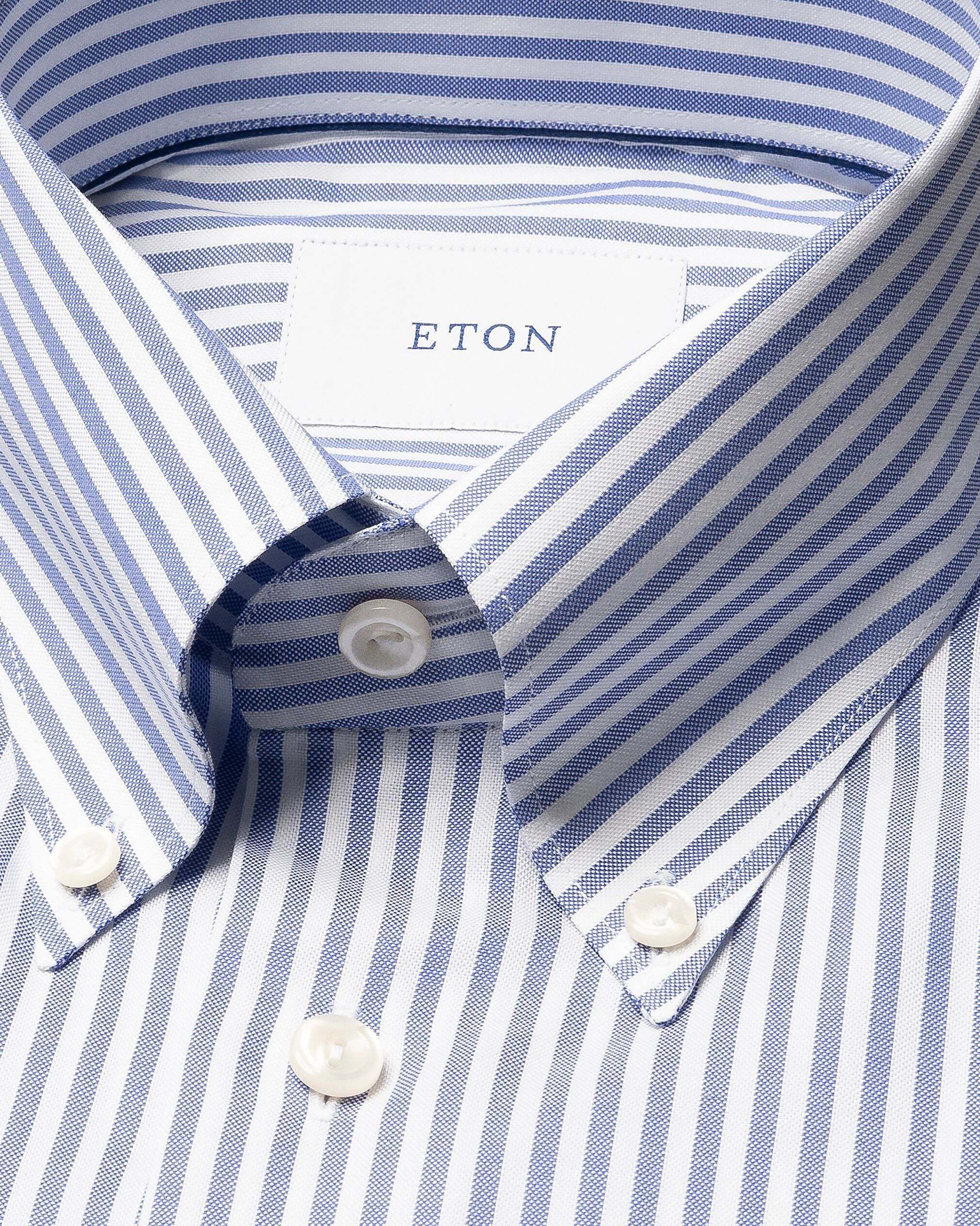 Contemporary Fit Mid blue Striped Signature Oxford Shirt