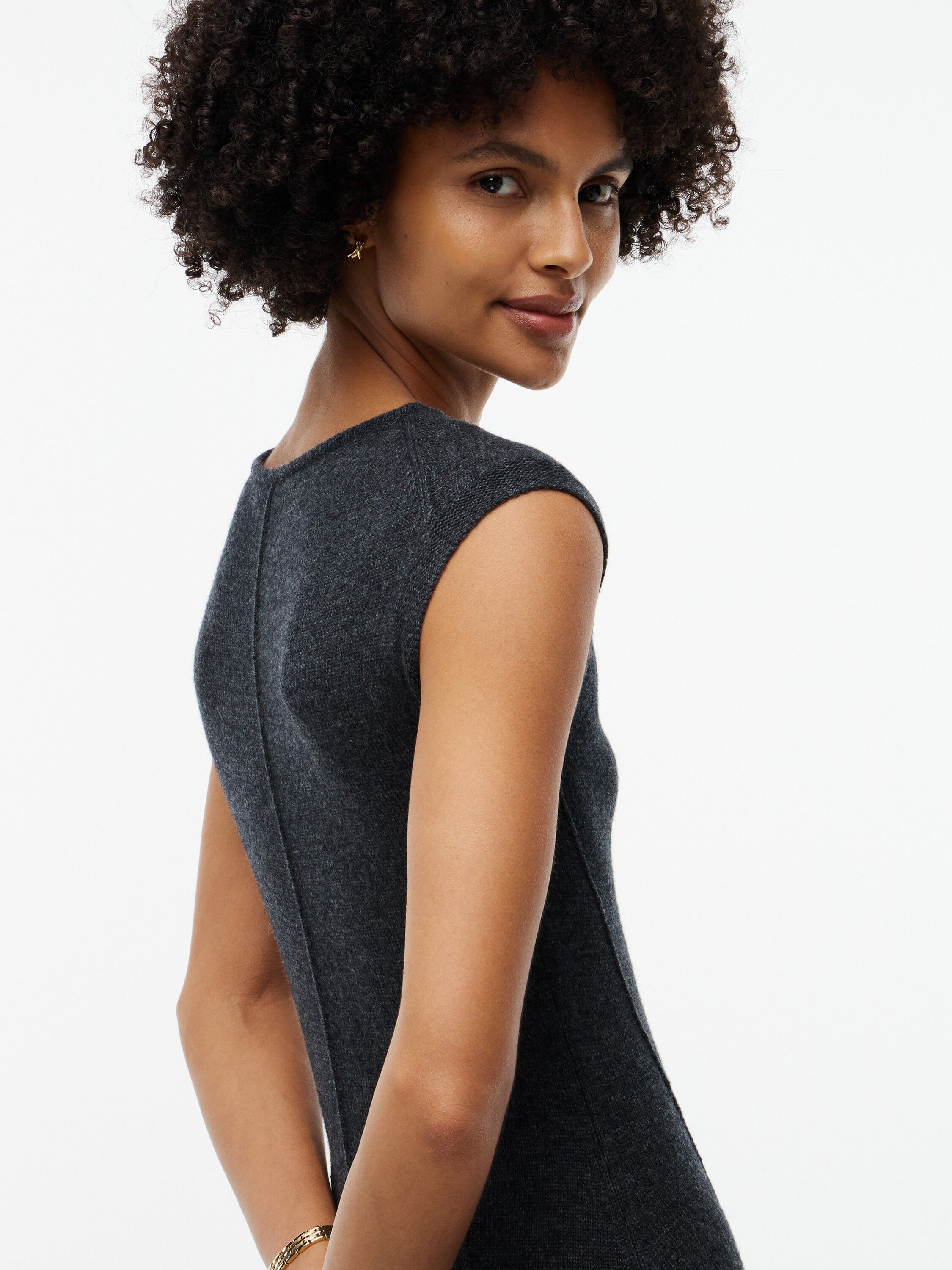 Pure Wool Slim Sleeveless Dress
