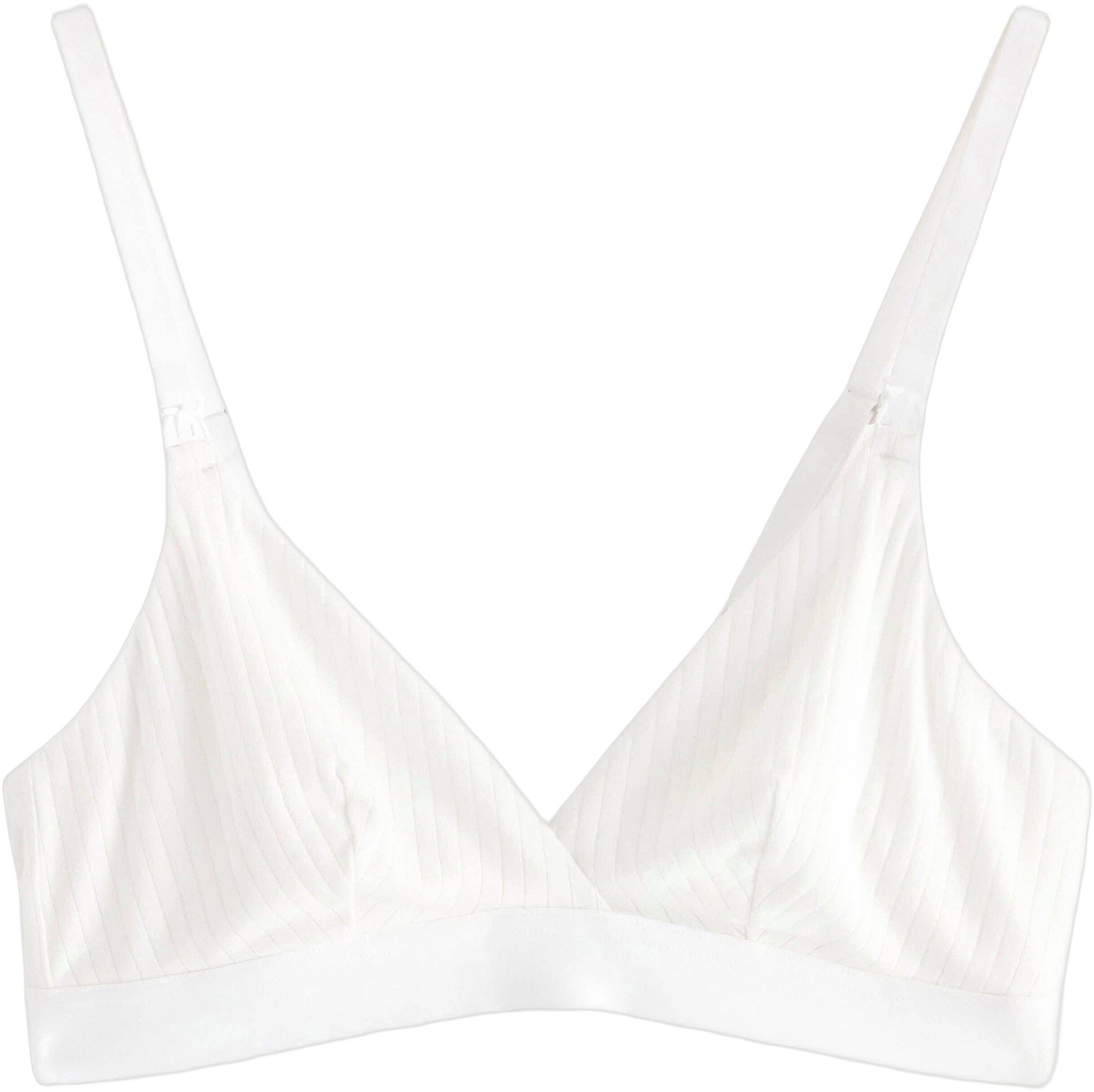 Soft, ribbed nursing bra in cotton