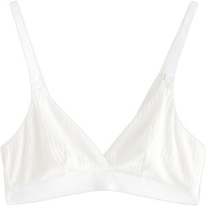 Soft, ribbed nursing bra in cotton