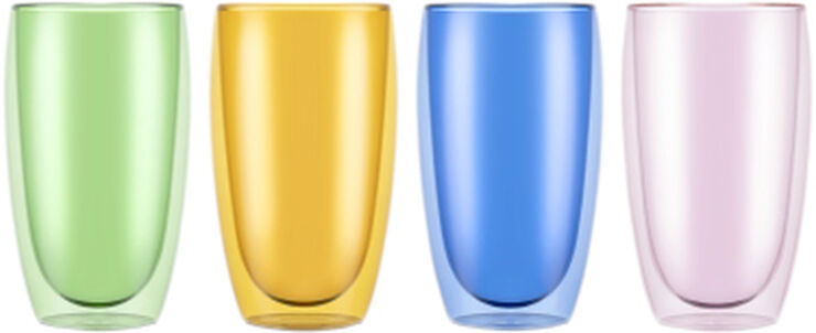 PAVINA 4 stk. dobbeltvægget glas, 0. 45 l