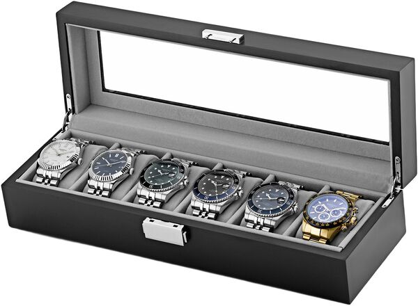 Watch Box 6 Watches Black Wood DIT0