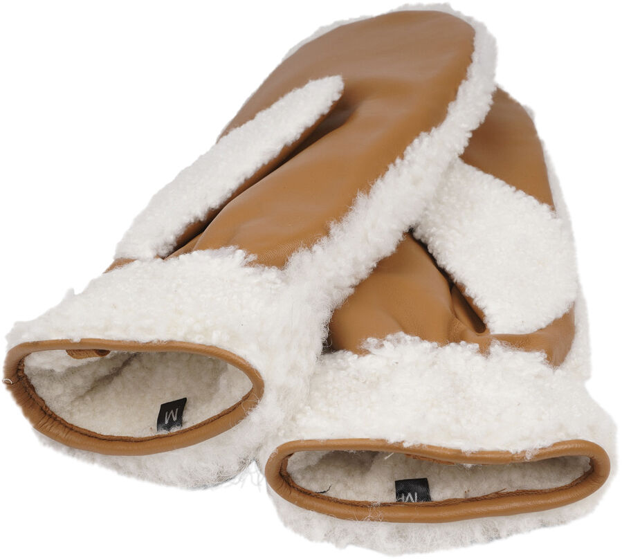 SIENA - SHEARLING/ LEATHER PALM MITTENS W/ FLEECE LINING