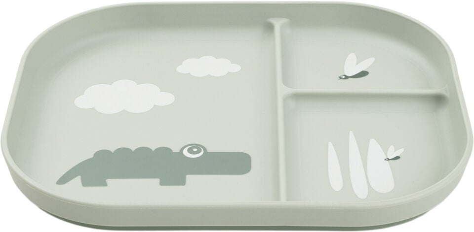 Foodie inddelt tallerken Croco Gr&oslash;n