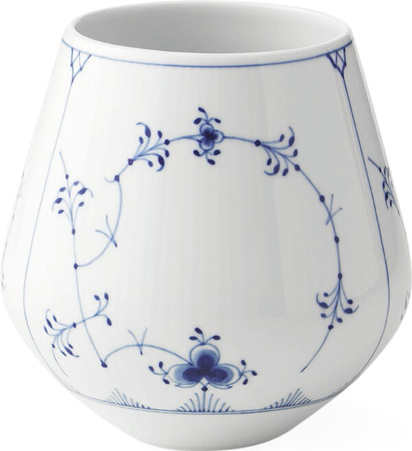 Musselmalet Riflet 15 cm. vase - mellem