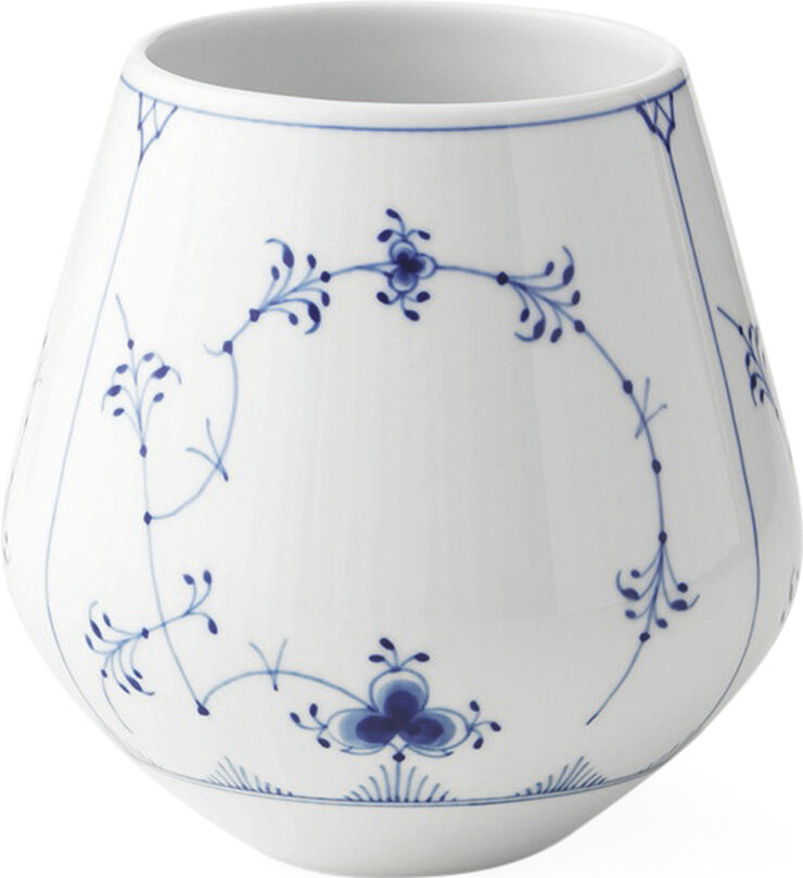 Musselmalet Riflet 15 cm. vase - mellem