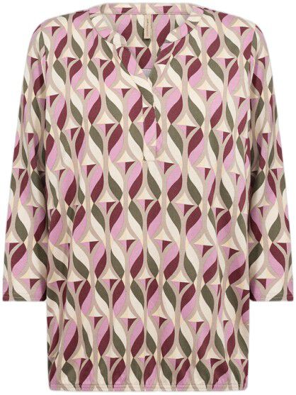 SC-FELICITY AOP 552 Bluse M&oslash;rk r&oslash;d