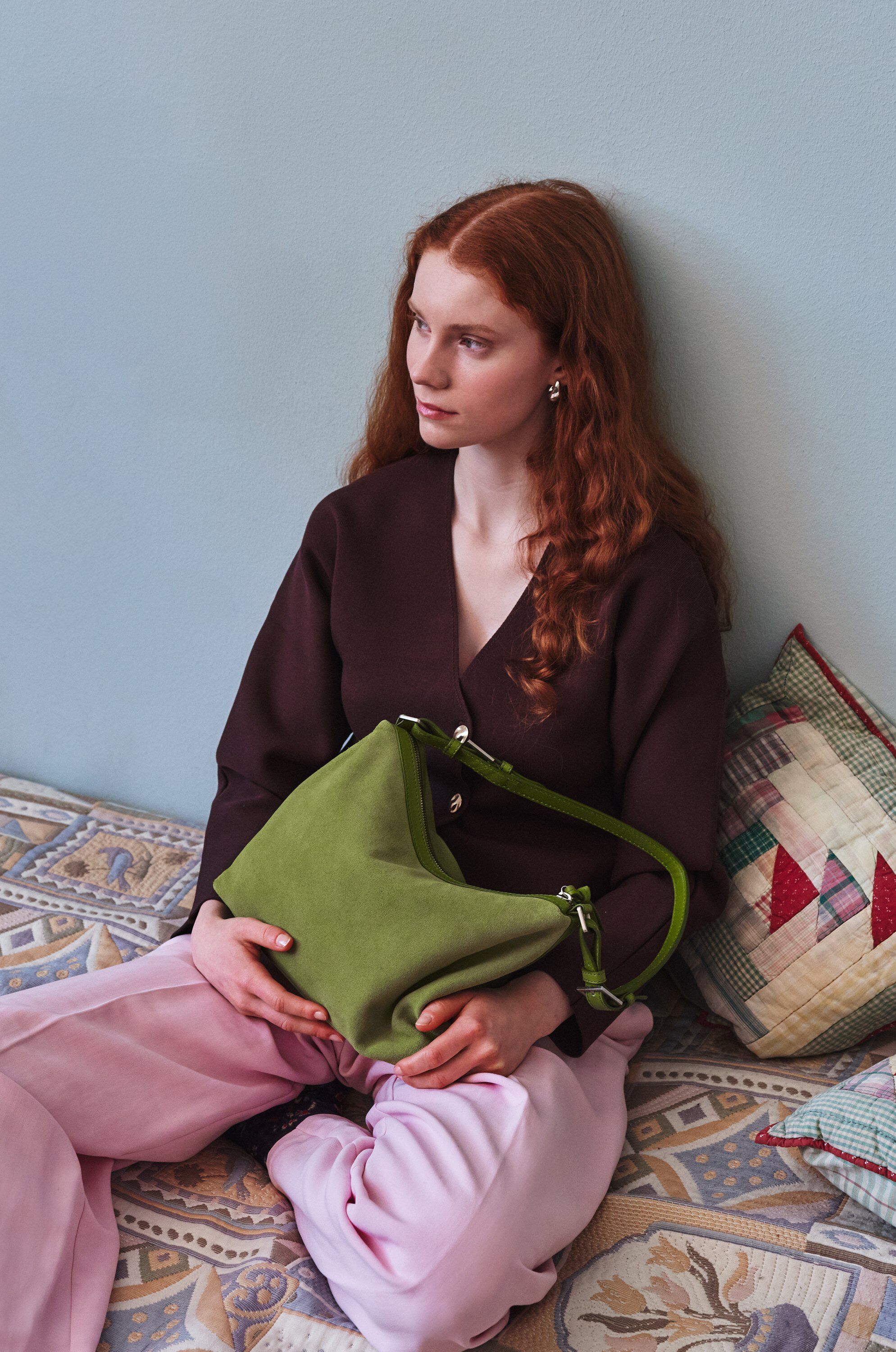 Suede Ginni Medi Bag