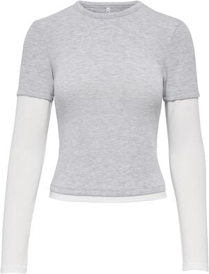 ONLDUBLA L/S DOUBLE TOP JRS