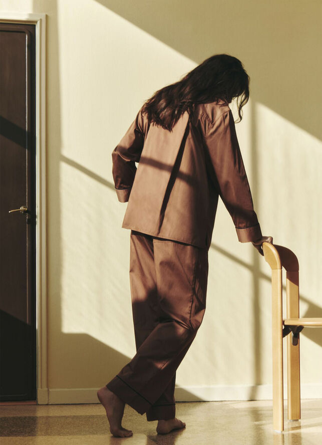 Outline Pyjama Trousers-M/L-Milk Ch