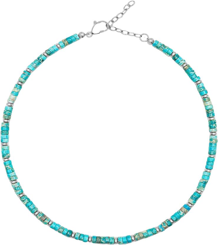 Heishi Turquoise Choker with Silver