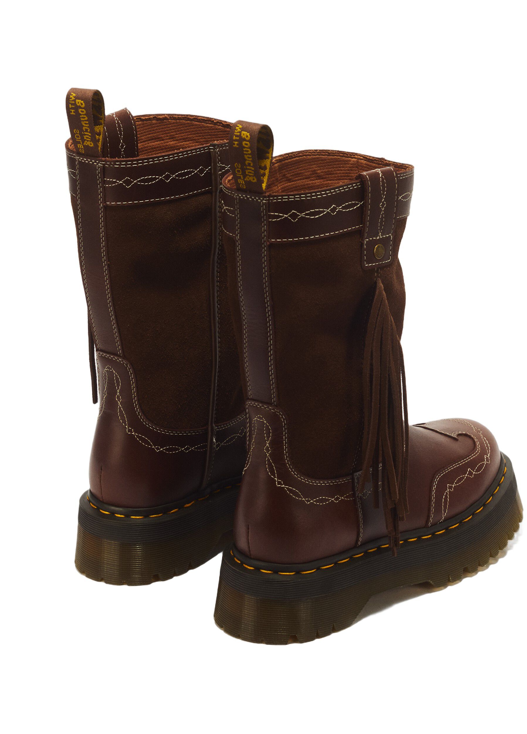 Quad Mid Dr Dark Brown Classic Pull Up+Bronx Suede