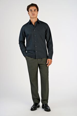 Straight hemline shirt L/S