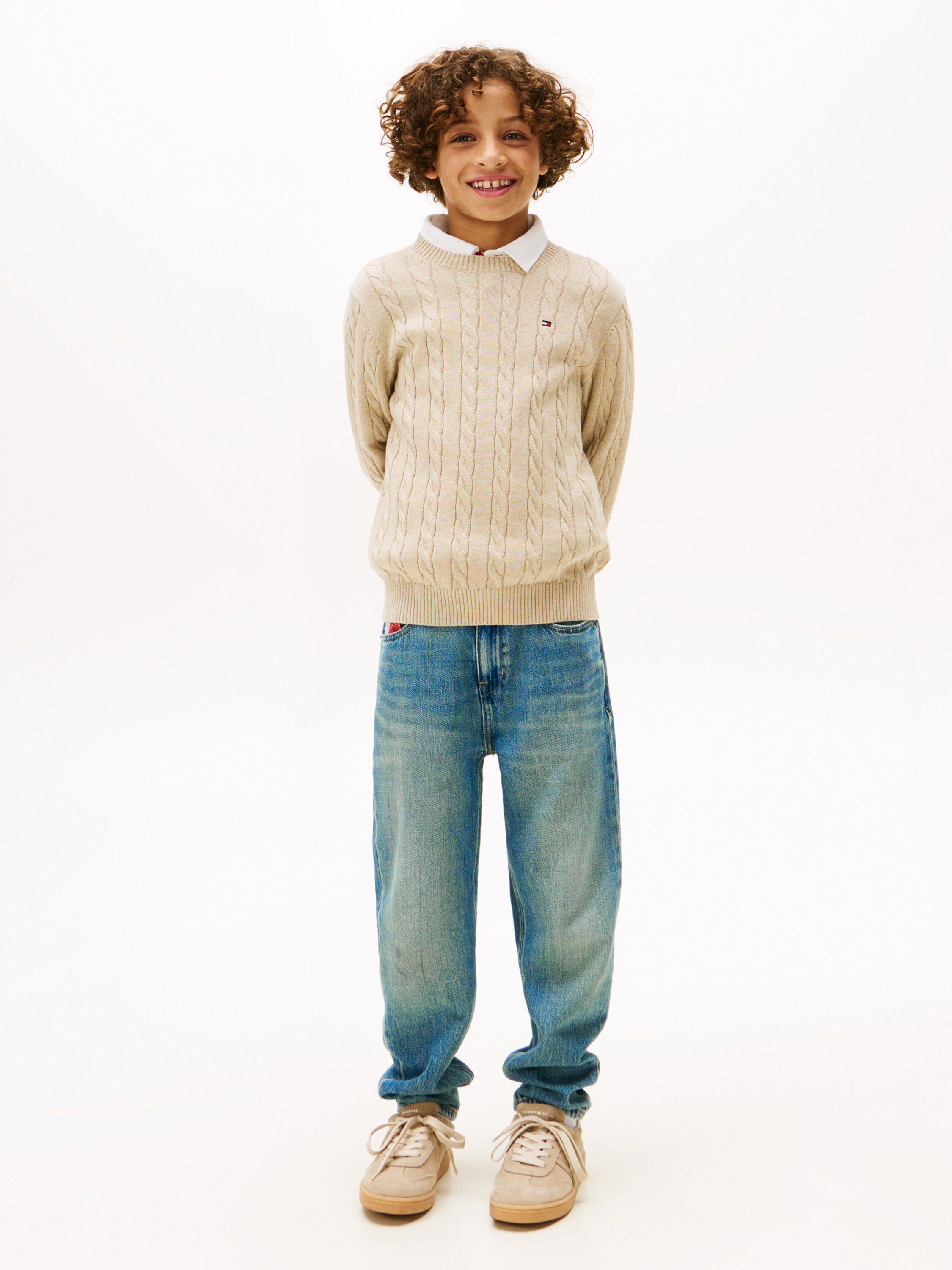 COTTON CABLE SWEATER