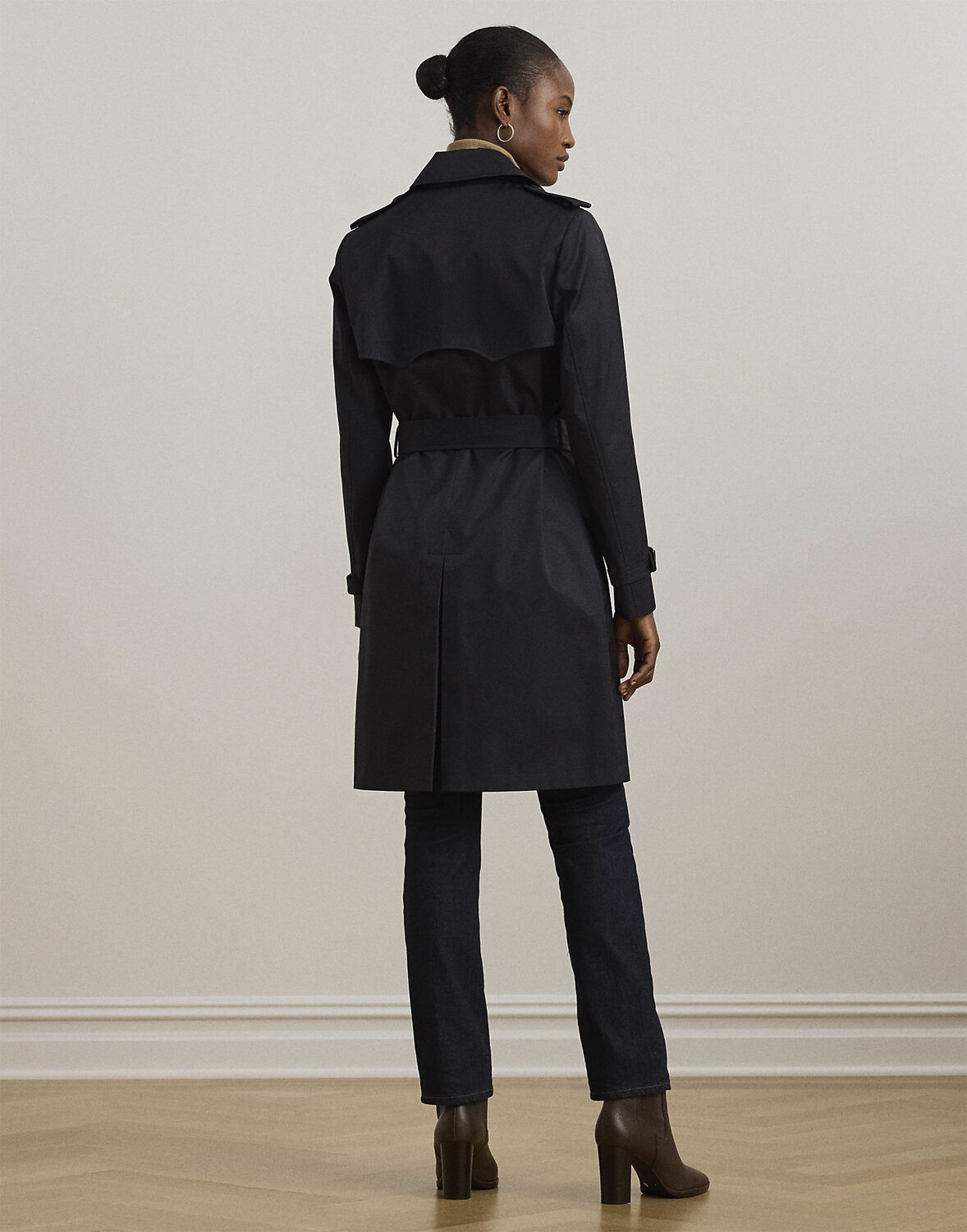 Double-Breasted Cotton-Blend Trench Coat