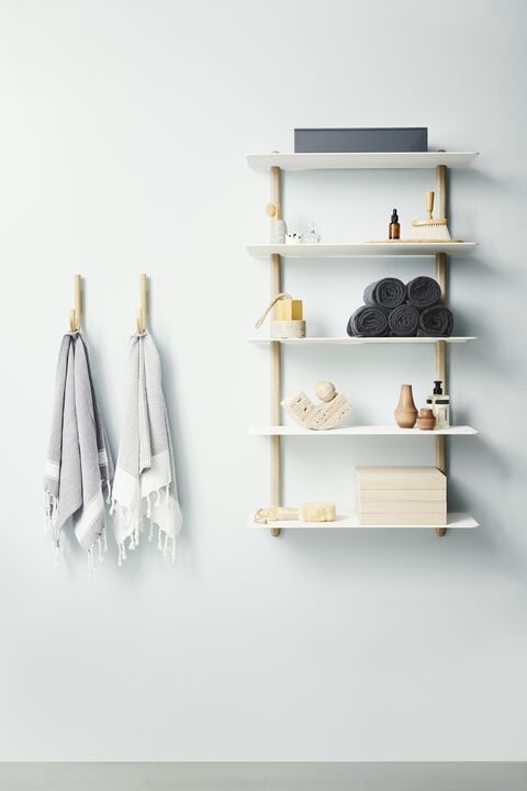 Nivo hylde stor E lys eg/ hvid