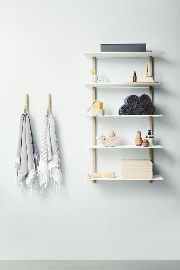 Nivo hylde stor E lys eg/ hvid