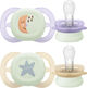 Philips Avent Soother ultra start Nighttime - Pakke med 2 -