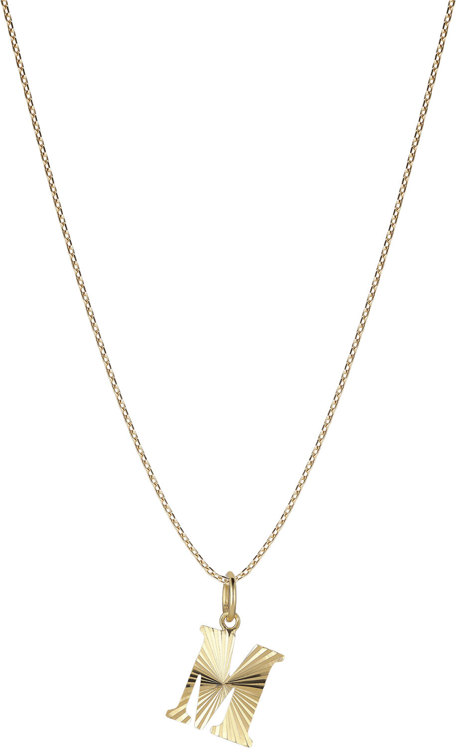 Reflection Letters, gold-plated sterling silver-M