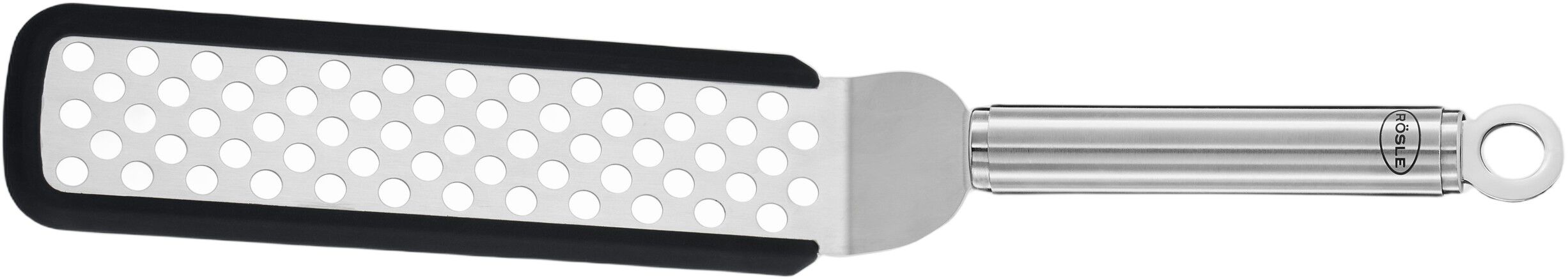 Spade med hull og knekk 32 cm St&aring;l/Silikone