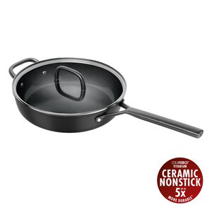 Milano, Sautepanne med glasslokk 28 cm, Aluminium