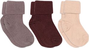 Wool rib baby socks - 3-pack