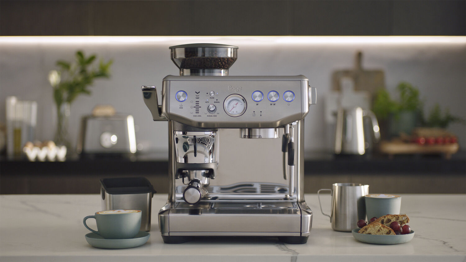 The Barista Express Impress Brushed Steel
