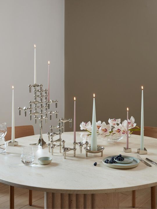 STOFF Nagel® 3-pak lysestage krom