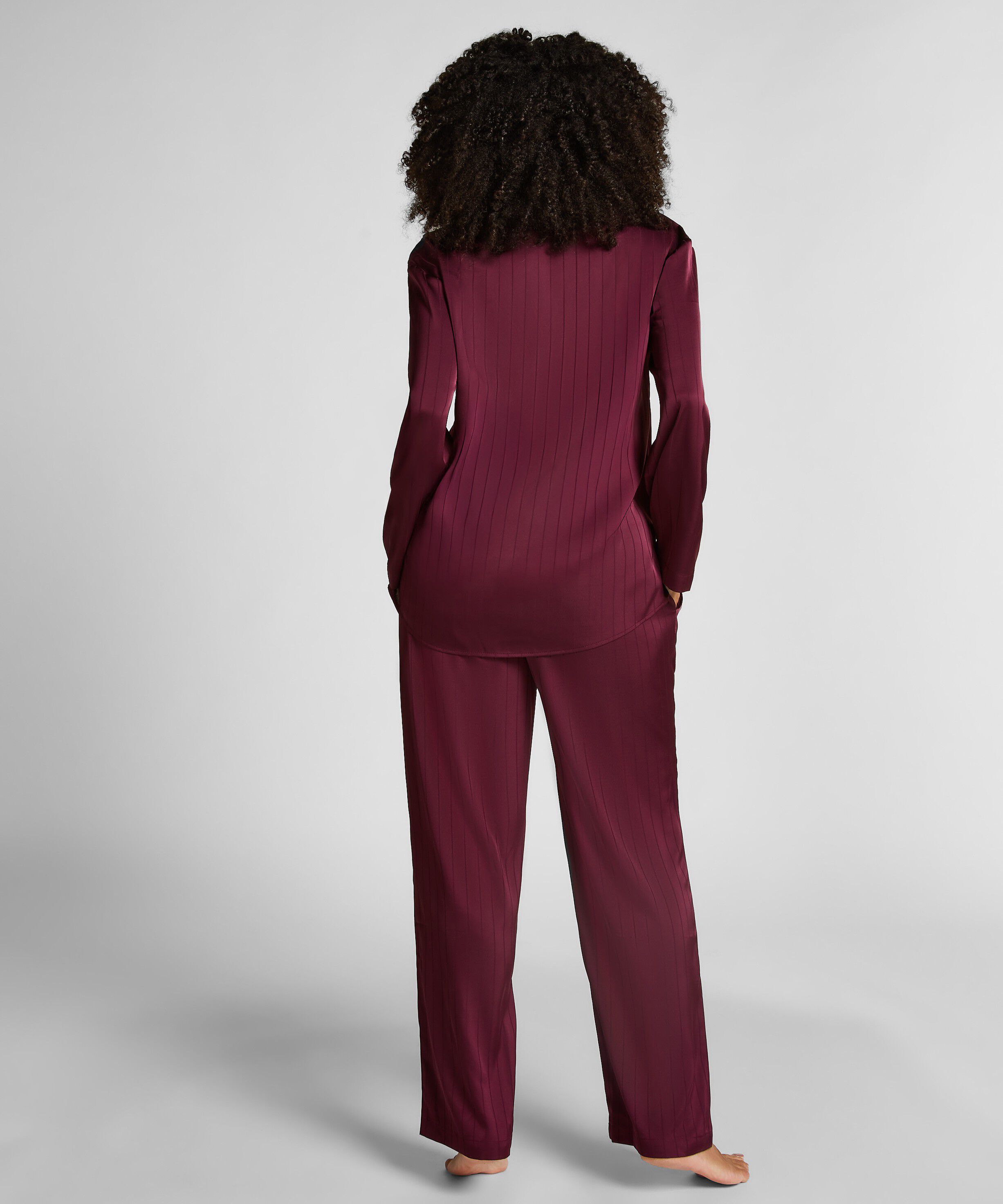 Satin Pinstripe Trousers