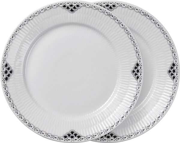 Sort Riflet Blonde tallerken 22cm 2-pak