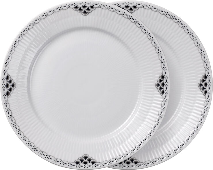 Sort Riflet Blonde tallerken 22cm 2-pak