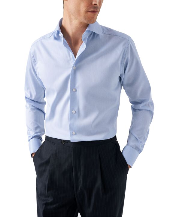 Slim Fit Light Blue Signature Twill Shirt