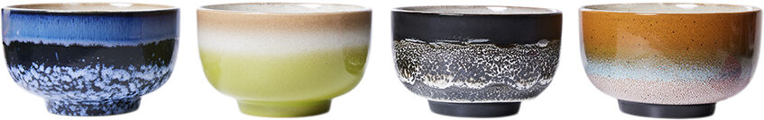 70s ceramics noodle bowls groovy set of 4