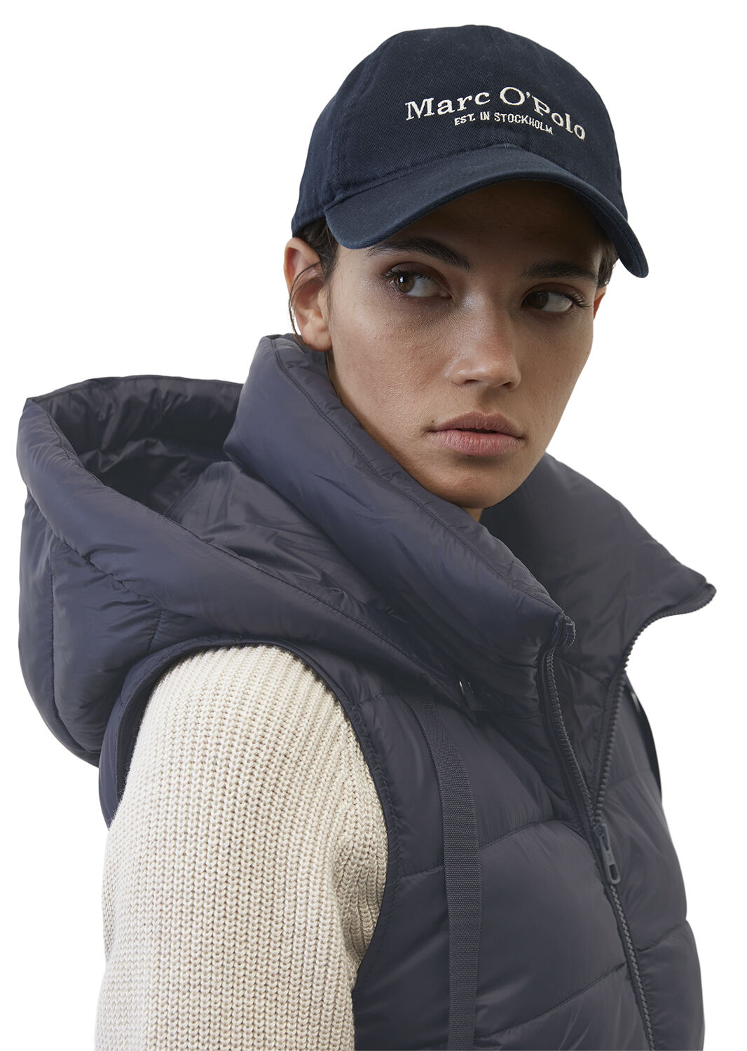 BNOS recycled no down, vest, detach