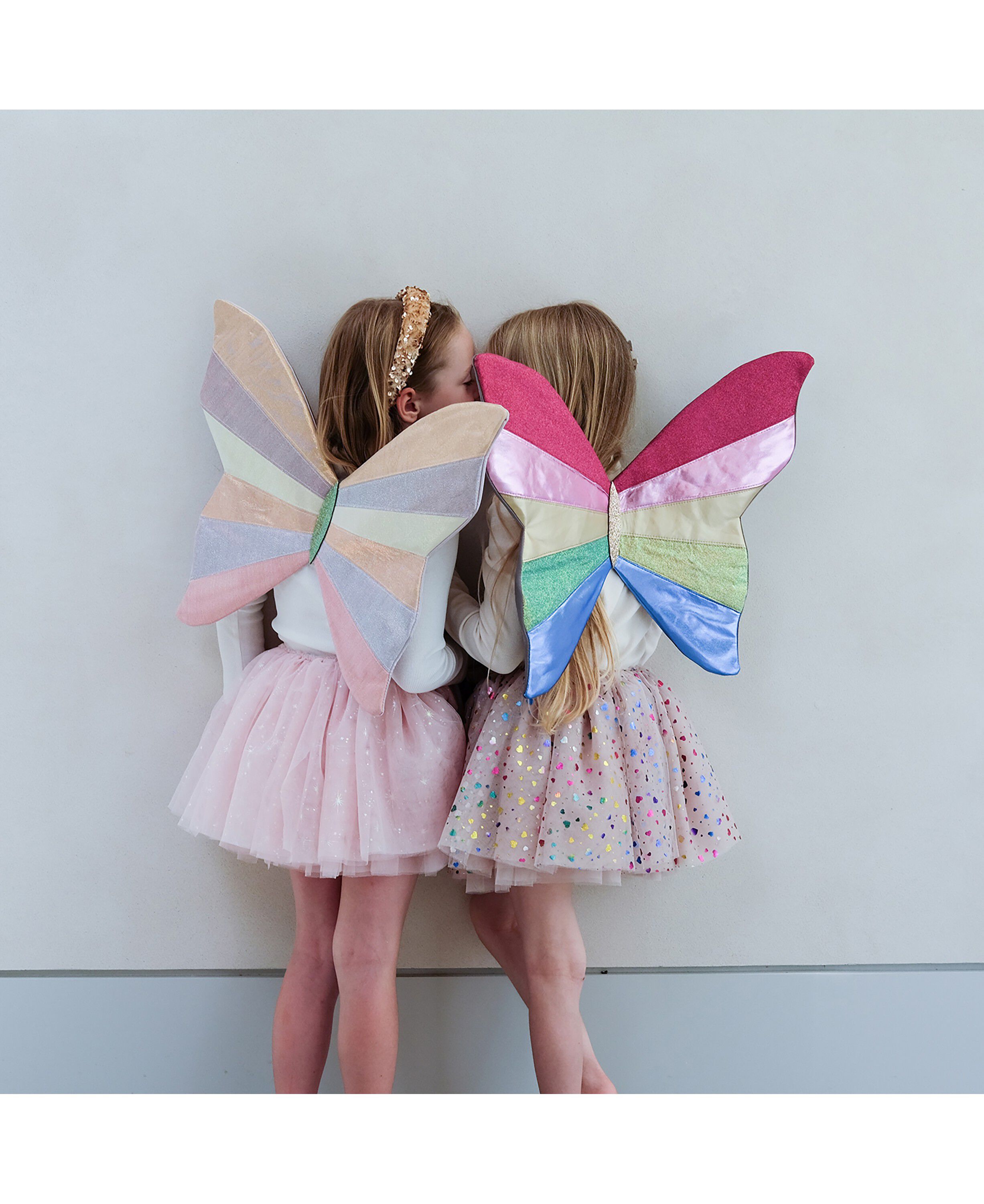 Mimi & Lula - Tylsk&oslash;rt - Beige Rainbow Hearts