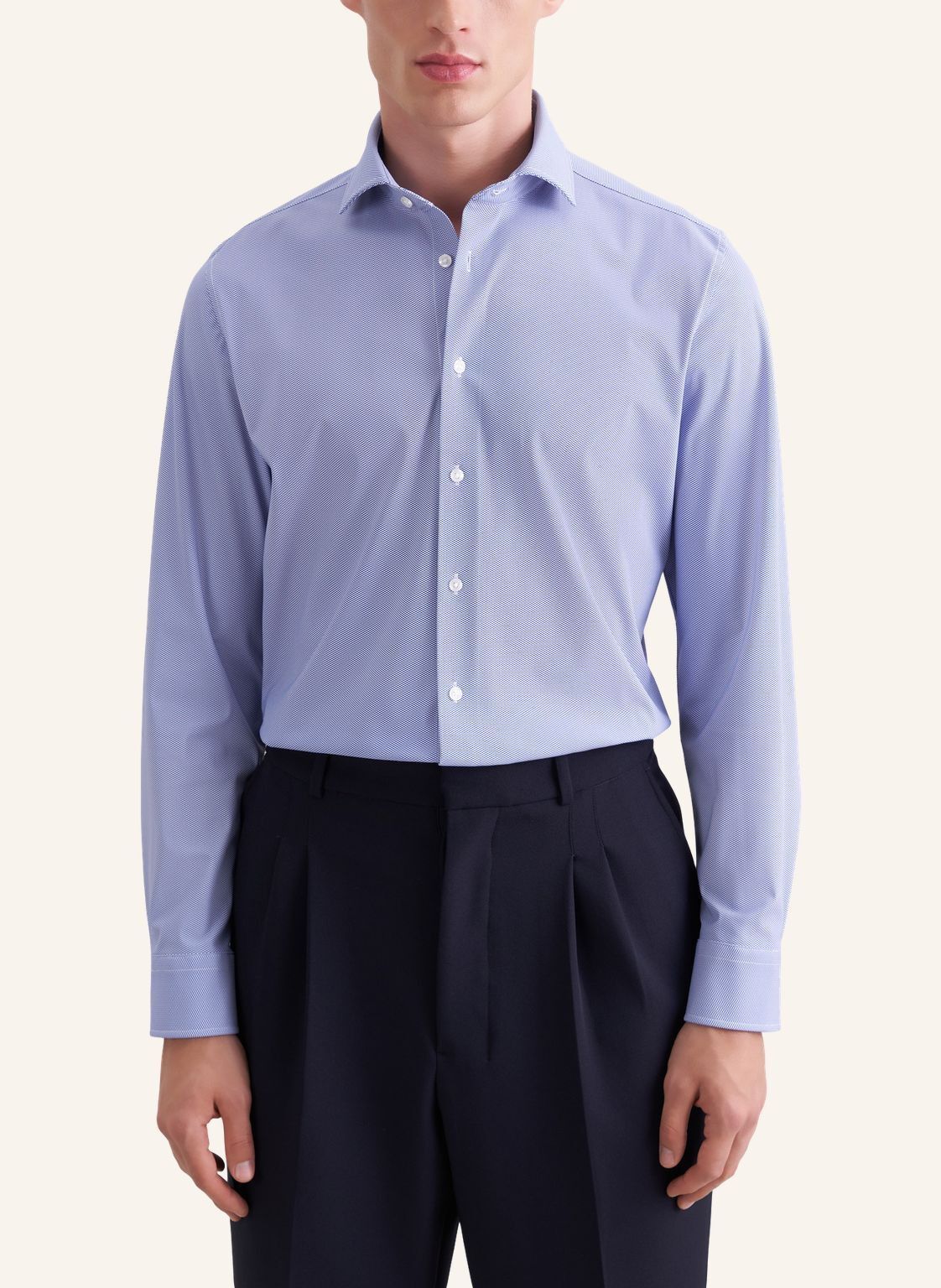 Performance shirt Slim 1/1 Kent-Collar Print