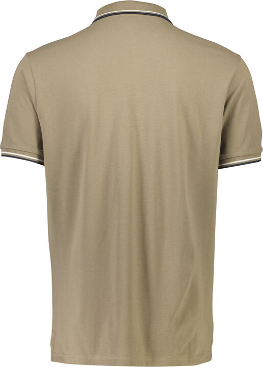 Polo shirt w. contrast piping