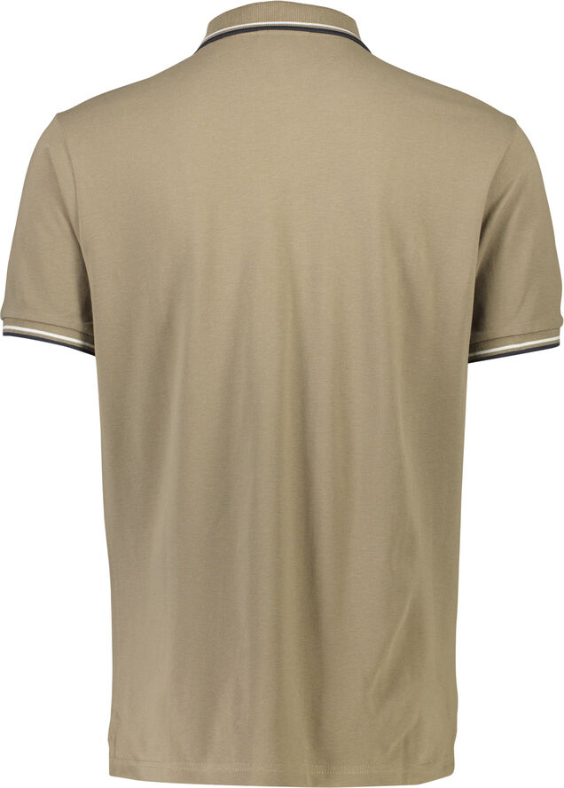Polo shirt w. contrast piping