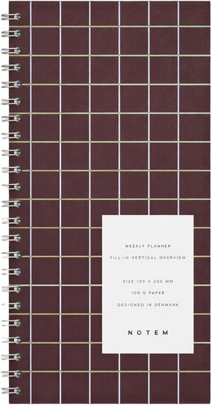 LUCA Weekly wireplanner, Black Check