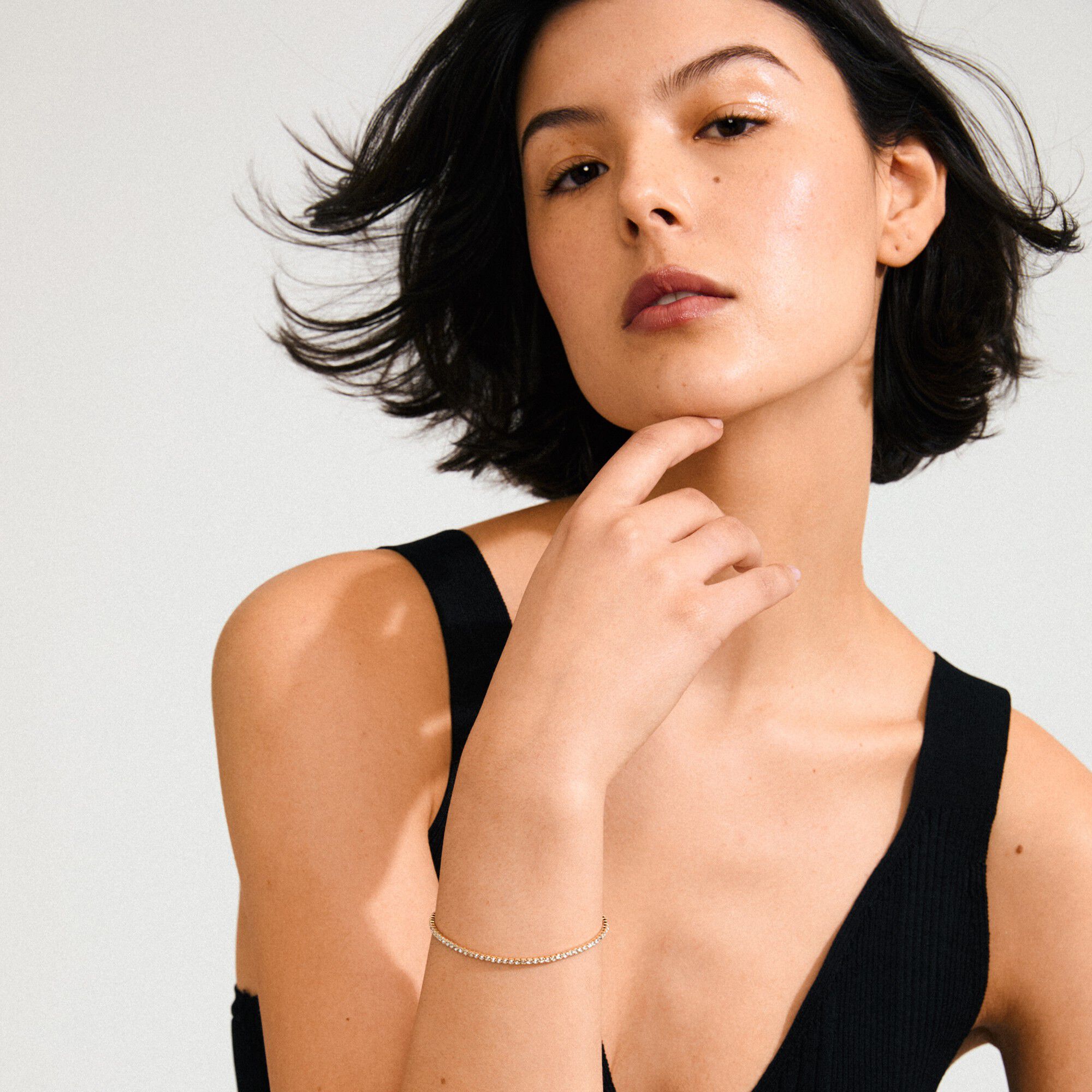 ARASH krystal armb&aring;nd guldbelagt Wh